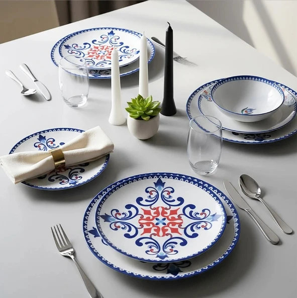 Güral Porselen Atina 24 Parça Yemek Takımı 8621