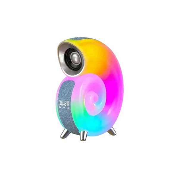 Concord Conch N63 Salyangoz RGb Işıklı Bluetooh Hoparlör Gece Lambası Özellikli