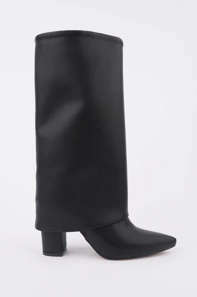 Muggo REBECA Sivri Burun Kalın Topuklu Kadın Çizme - 5