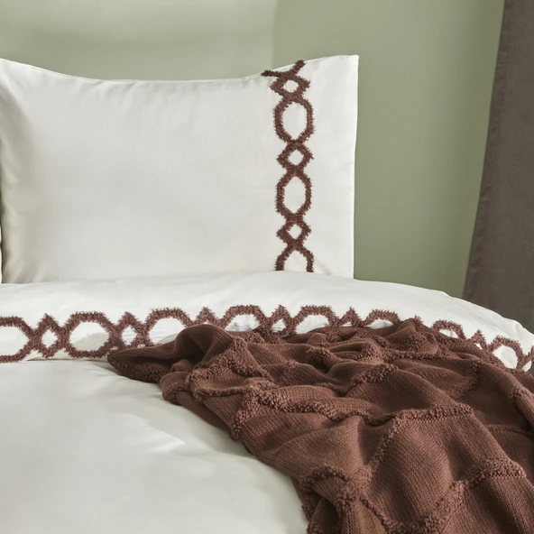 Karaca Home Julia Nevresim Battaniye Takımıı Mürdüm - Resim 6