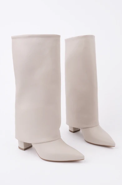 Muggo REBECA Sivri Burun Kalın Topuklu Kadın Çizme - 6