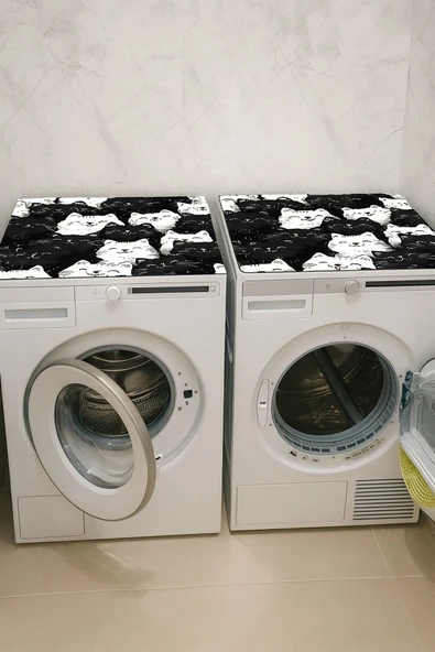 Valerine Life Çamaşır ve Kurutma Makinesi Üstü Düzenleyici Matı Örtüsü Kaymaz Sıvı Geçirmez 27CMD251016 - Resim 2