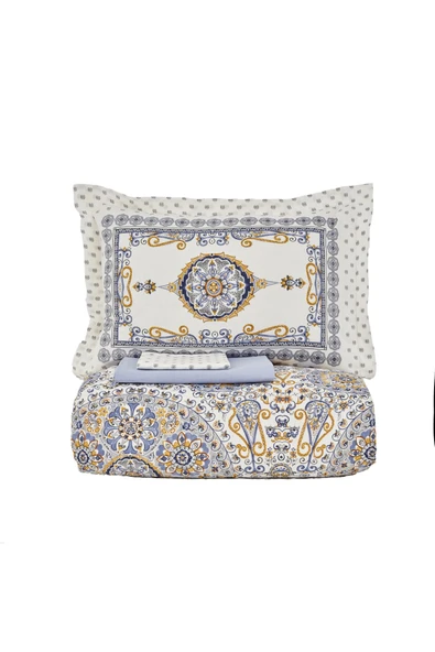 Aprika %100 Pamuk Çift Kişilik Nevresim Takımı Mavi - Resim 9