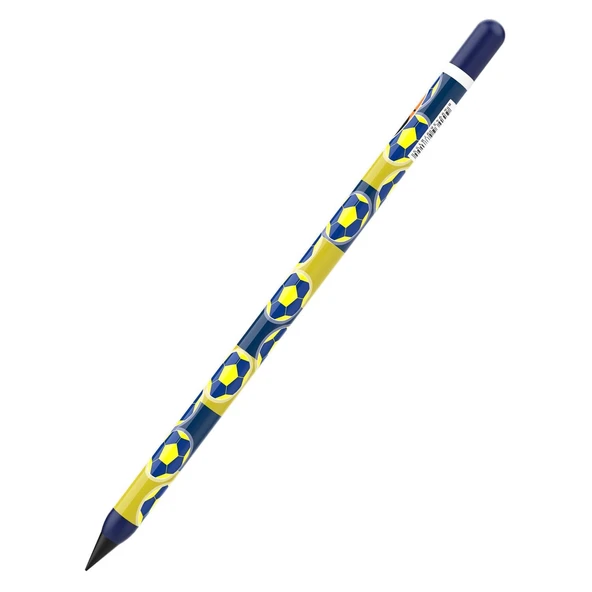 Panda Panpen Taraftar Serisi Bitmeyen Kurşun Kalem Sarı-Lacivert (PAN715) 3 Adet - Resim 2