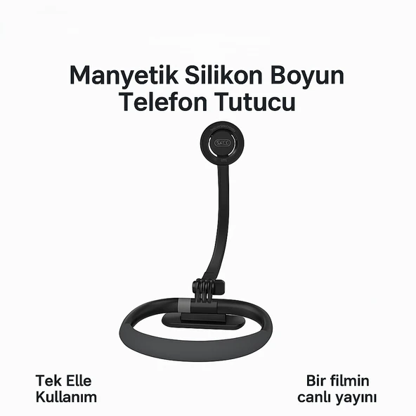 C156 Boyun Askılı Telefon Tutucu Eller Serbest Kullanım Film Oyun ve  Online Ders