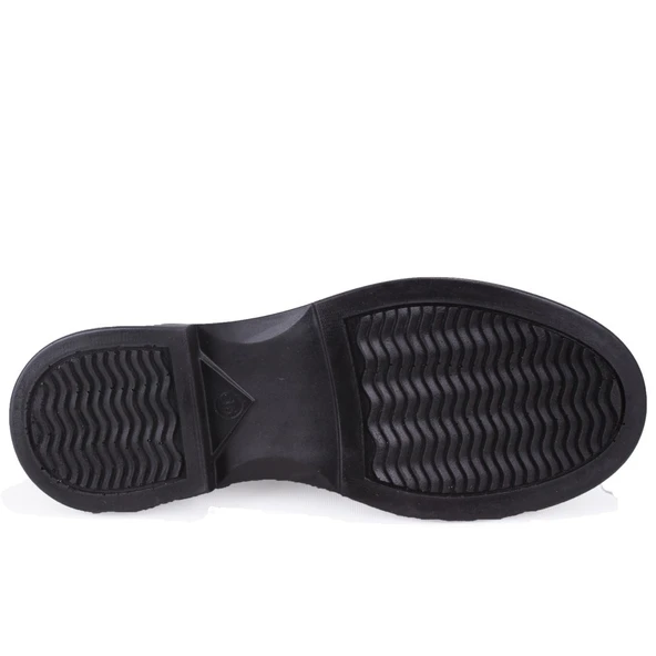 Dagoster DZA07-8892680 Siyah Günlük Bağcıklı Loafer Kadın Ayakkabı - 4