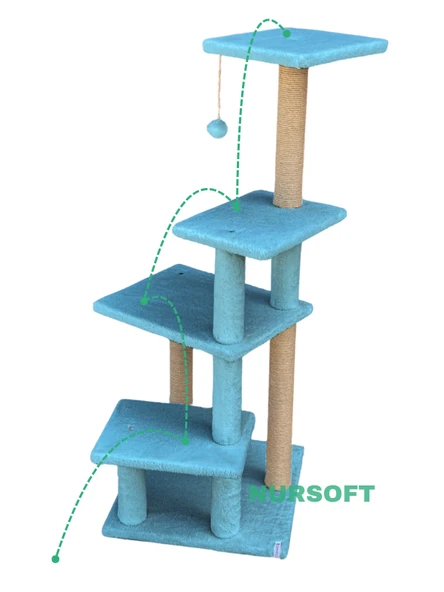 Nursoft Premium Tırmalama Tahtası Çok Katlı Uzun Büyük Boy Kedi Koltuk Tırmalama Koruyucu - Resim 5