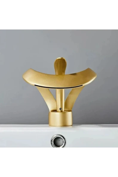 Lüks Gold Altın Şelale Lavabo Bataryası - 2
