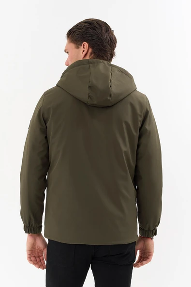 Erkek Yeşil Outdoor Su İtici Kapüşonlu Kaban – Rüzgar Geçirmez, Hafif ve Dayanıklı - 6