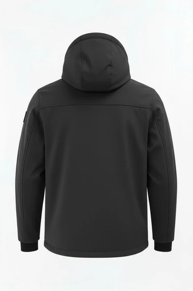 Erkek Çocuk Gri Outdoor Su İtici Kapüşonlu Kaban – Rüzgar Geçirmez, Hafif ve Dayanıklı - Resim 4