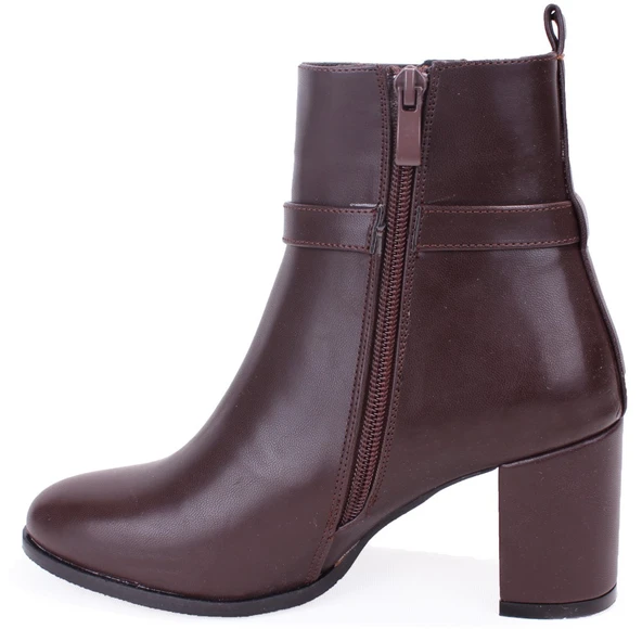 Dagoster DZA07-7251759 Kahve Klasik Topuklu Kadın Bot - 3