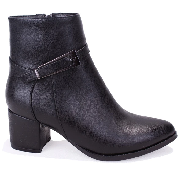Dagoster DZA07-928905 Siyah Klasik Topuklu Kadın Bot - 2