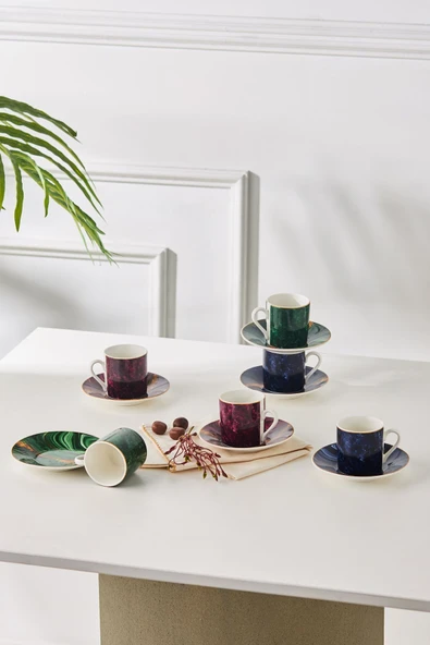 Beril 6 Kişilik Kahve Fincanı 80 ml - Resim 2