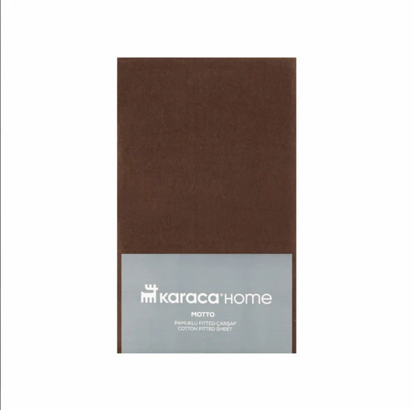 Karaca Home Motto Penye Fitted Çift Kişilik Çarşaf 160x200+30 cm Kahve - 4