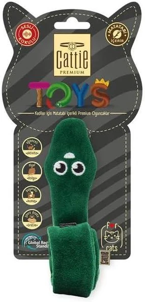 Cattie Matatabi İçerikli Kedi Oyuncağı Peluş Yılan 33Cm