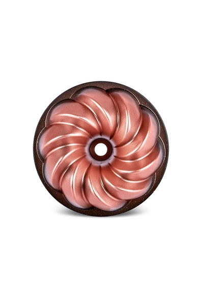 Nevera Degradeli Döküm Kek Kalıbı Rose Gold 26 Cm - 7
