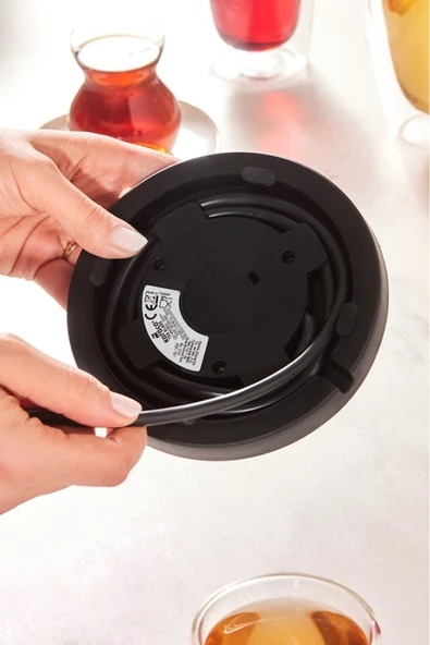 Tea Glass 2 In 1 Çelik Çay Makinesi Ve Kettle Viva Magenta - Resim 3