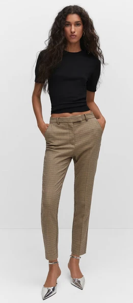 Mango Orta belli dar pantolon ürün görseli 1