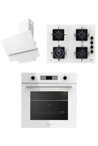 ukinox BEYAZ ANKASTRE SET (Smart 8801/ares65/aztec60) - 1