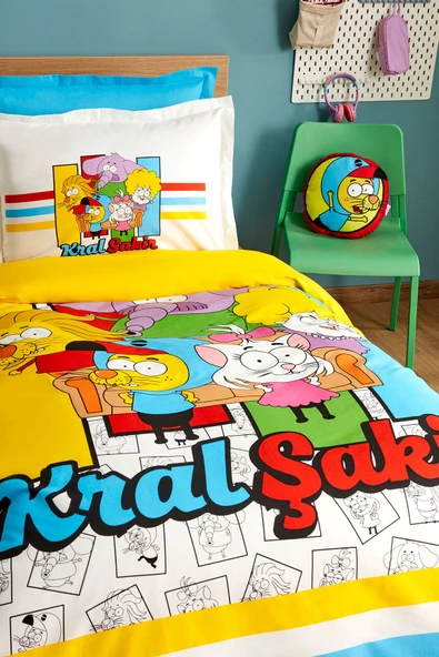 Kral Şakir Sıkı Dostlar Tek Kişilik Nevresim Takımı - Resim 4