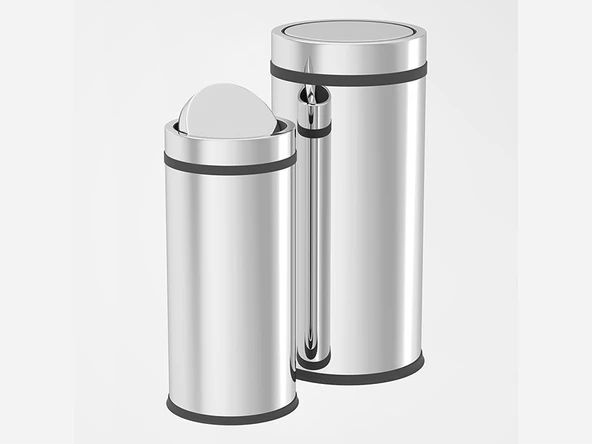 İzmir Fırça Luna 16 lt  döner kapaklı çöp kovası - 4100559714 - Resim 2