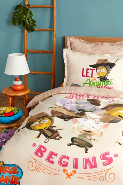 X Kral Şakir Macera Başlıyor Tek Kişilik Nevresim Takımı - Resim 10