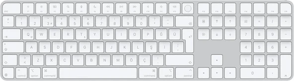 Apple Magic Keyboard Touch ID Sayısal Tuş Takımlı MXK73TQ/A Türkçe Q Kablosuz Klavye Outlet