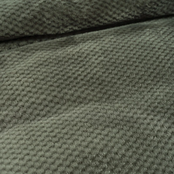 Karaca Home Theoline Tek Kişilik Wellsoft Jakar Battaniye Haki - Resim 4