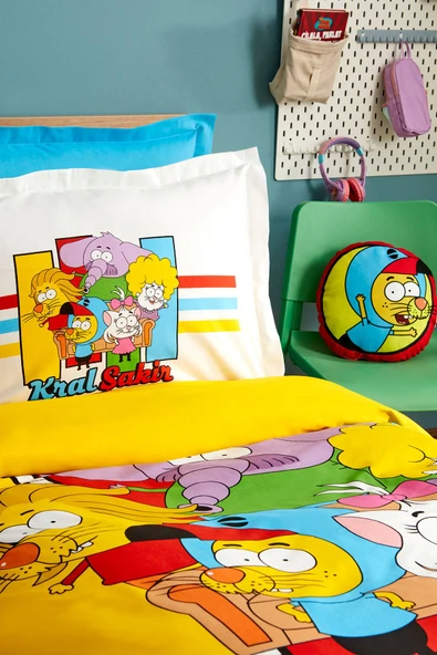 Kral Şakir Sıkı Dostlar Tek Kişilik Nevresim Takımı - Resim 12