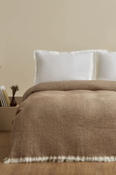 Frey Çift Kişilik Jakar Battaniye Haki - Resim 7