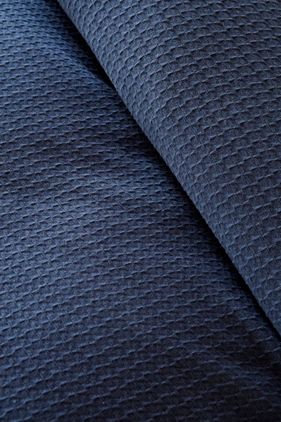 Karaca Home Fioris Çift Kişilik Nakışlı Pike Seti Mavi - Resim 4