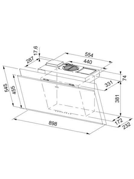 Franke FVMY AH 907 FM BK/BK Siyah Duvar Tipi Davlumbaz - Resim 9