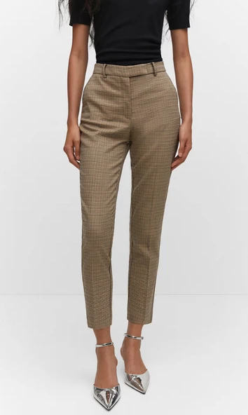 Mango Orta belli dar pantolon - Resim 4