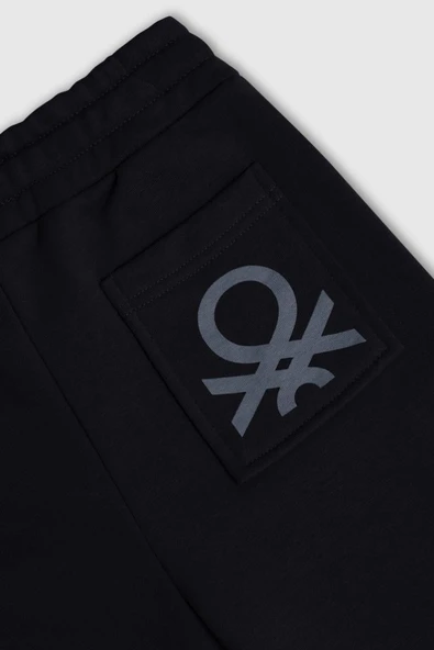 United Colors of Benetton Erkek Çocuk BNT-B23336 Jogger Eşofman Altı Siyah - 3