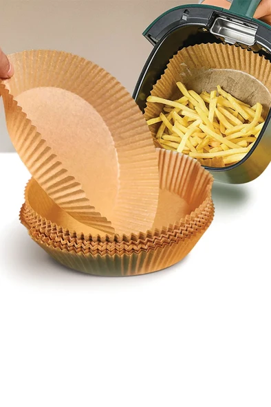 Airfryer Pişirme Kağıdı Yuvarlak 20cm 50 + 5 Adet (5 Adet Hediye) - Resim 4
