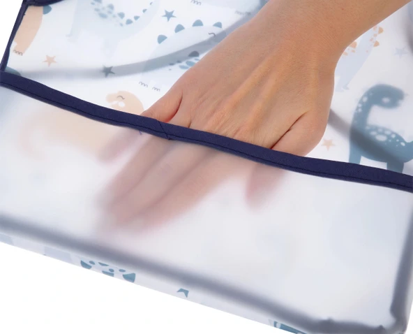 Babyjem Leke Tutmaz Giymeli Dinozor Önlük - Resim 4