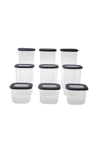 Rise 9'lu Saklama Kabı Antrasit - Resim 11