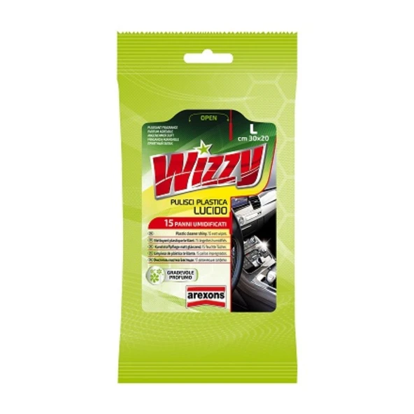 Wizzy Plastik Torpido Temizleyici Parlatıcı Bez 15'li ürün görseli