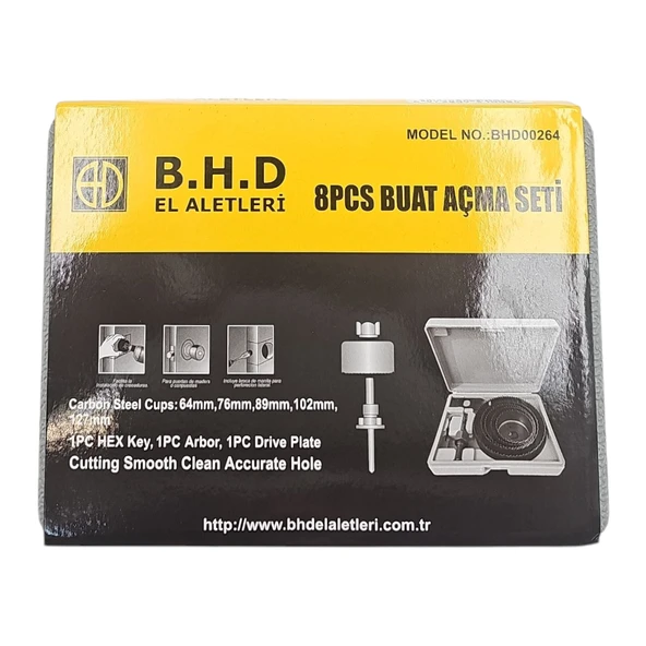 Fixonic B.H.D BHD00264 Buat (Panç) Açma Seti 8 Parça (64-76-89-102-127mm) ürün görseli 1