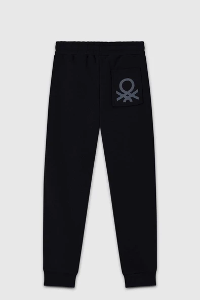United Colors of Benetton Erkek Çocuk BNT-B23336 Jogger Eşofman Altı Siyah - 2