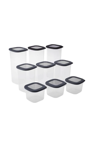 Rise 9'lu Saklama Kabı Antrasit - Resim 4