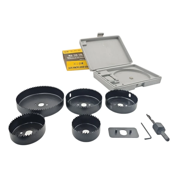 Fixonic B.H.D BHD00264 Buat (Panç) Açma Seti 8 Parça (64-76-89-102-127mm) - Resim 3