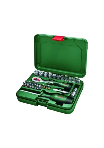 Bosch Tornavida ve Cırcırlı Lokma Takımı 34 Parça 1600A02BY1 ürün görseli 1