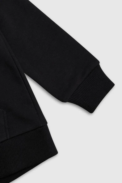 United Colors of Benetton Erkek Çocuk BNT-B23351 Sweatshirt Siyah - Resim 4