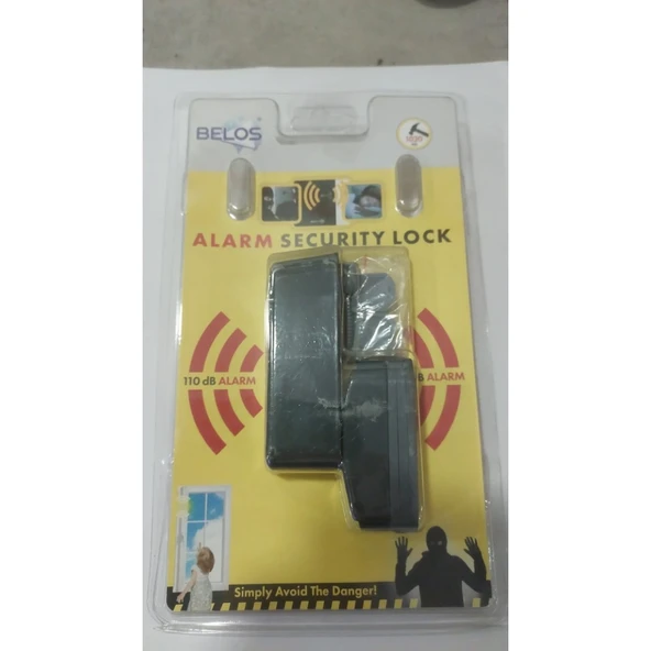 Siyah Alarmlı Kapı Pencere Emniyet Kilidi