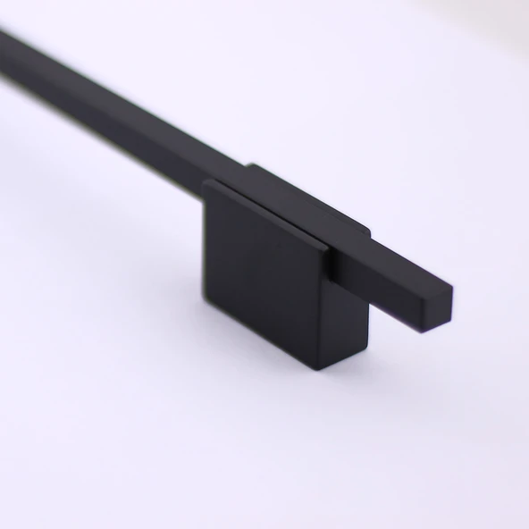 Boyut Siyah Metal 224 mm Mobilya Kolu Aksesuarı Uzun Dolap Kulpları Mutfak Çekmece Kulbu Kapak Kulbu - Resim 6