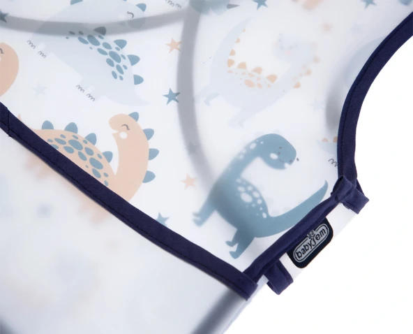 Babyjem Leke Tutmaz Giymeli Dinozor Önlük - Resim 6