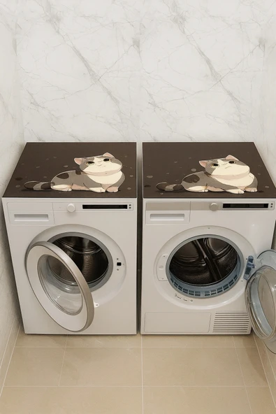 Valerine Life Çamaşır ve Kurutma Makinesi Üstü Düzenleyici Matı Örtüsü Kaymaz Sıvı Geçirmez 27251020 - Resim 3