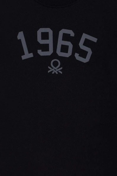 United Colors of Benetton Erkek Çocuk BNT-B23339 Uzun Kol Tshirt Siyah - Resim 3