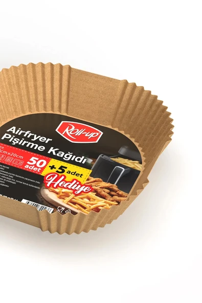 Airfryer Pişirme Kağıdı Kare 20cm 50 + 5 Adet (5 Adet Hediye) - Resim 2